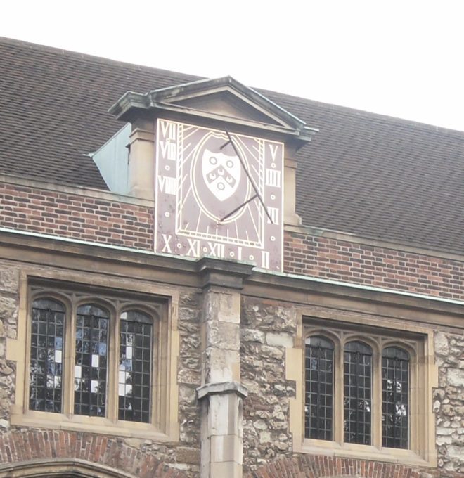 Vertical Sundial at The Charter House, London Border Sundials