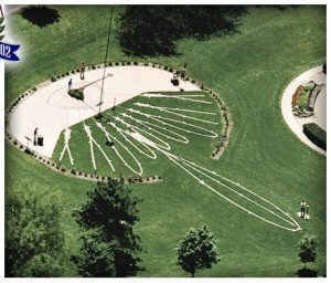 The ‘World’s Greatest’ Sundial, The Pekin Sundial, Mineral Springs Park, Illinois Border Sundials